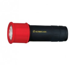 Фонарь LED15001-A (3XR03 светофор красн. с черн. 9 LED блистер) Ultraflash
