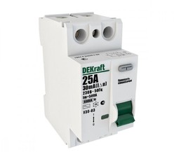 Выключатель дифференциального тока (УЗО) 2п 25А 30мА тип AC 6кА УЗО-03 SchE