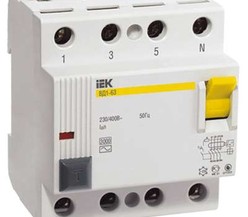 Выключатель дифференциального тока (УЗО) 4п 40А 30мА тип AC ВД1-63 ИЭК
