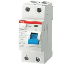 Выключатель дифференциального тока (УЗО) 2п 63А 30мА тип AC F202 ABB