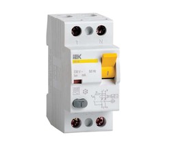 Выключатель дифференциального тока (УЗО) 2п 25А 100мА тип AC ВД1-63 ИЭК