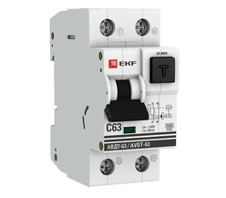 Выключатель автоматический дифференциального тока С 40А 30мА тип А 6кА АВДТ-63 (электрон.) PROxima EKF