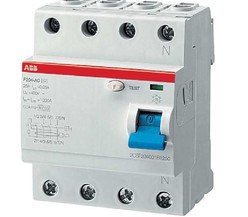 Выключатель дифференциального тока (УЗО) 4п 40А 100мА тип AC F204 ABB