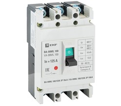 Выключатель автоматический 3п 100/125А 18кА ВА-99МL Basic EKF