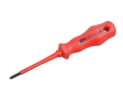 Отвертка крестовая Profi Ph0х75мм 1000В IEK