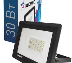 Прожектор светодиодный КОСМОС 30Вт, 2400Лм, IP65, 6500K, Super-Slim