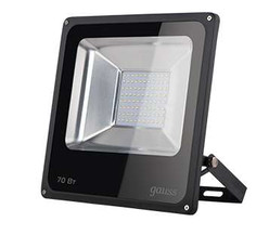 Прожектор светодиодный Gauss LED 70W 4600lm IP65 6500К черный 1/24