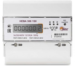 Счетчик электроэнергии 3ф НЕВА 306 1S0 230V 5(100)А