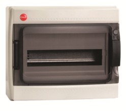 Бокс ОП IP65 12м сер/дым. двер. DKC