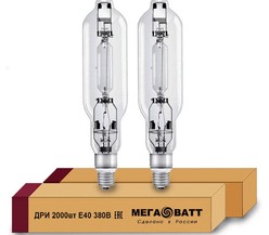 Лампа газоразрядная металлогалогенная ДРИ 2000 380/4000К E40 (12) МЕГАВАТТ