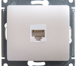 Механизм розетки комп. 1-м Glossa RJ45 CAT.5E перламутр SchE