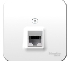 Розетка компьютерная 1-м ОП BLANCA RJ45 кат.5e изол. пласт. бел. SchE