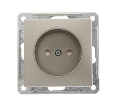 Механизм розетки 1-м СП W59 16А IP20 защ. шторки без заземл. шампань SchE