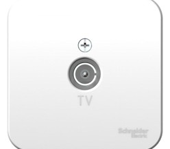 Коннектор TV ОП BLANCA изол. пласт. бел. SchE