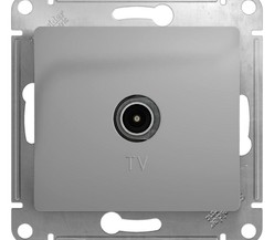 Механизм розетки TV 1-м СП Glossa проходной 4DB алюм. SchE