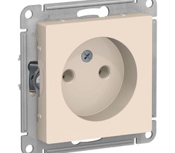 Механизм розетки 1-м СП ATLAS DESIGN без заземл. 16А беж. SchE