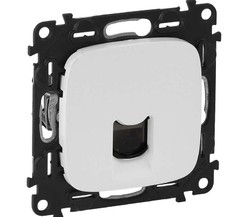 Механизм розетки комп. 1-м Valena Allure RJ45 CAT.5E UTP с лицевой панелью бел. Leg