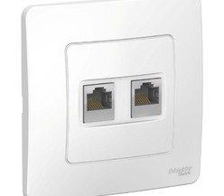 Розетка компьютерная 2-м СП BLANCA RJ45 кат.5e бел. SchE