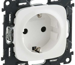 Механизм розетки 1-м СП Valena Allure 16А IP2X 250В 2К+З винт. зажимы бел. Leg