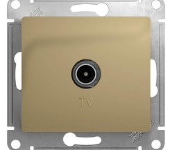 Механизм розетки TV 1-м СП Glossa оконечной 1DB титан SchE