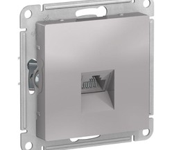 Механизм розетки компьютерной ATLAS DESIGN RJ45 алюм. SchE