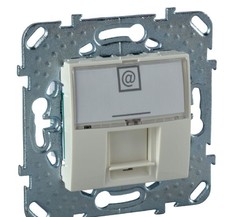 Механизм розетки комп. 1-м СП Unica RJ45 беж. SchE