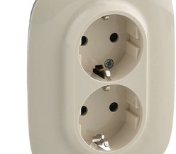 Розетка 2-м СП Valena Allure 16А IP20 250В 2х2К+З с лиц. панелью защ. шторки безвинт. зажимы сл. кость Leg