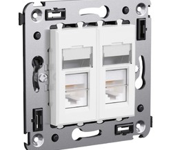 Розетка 2-м RJ-45 СП кат.5e Avanti 