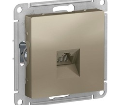 Механизм розетки компьютерной ATLAS DESIGN RJ45 шампань SchE