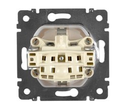 Механизм розетки 1-м СП Valena 2К+3 IP44 с защ. крышкой защ. шторки с заземл. нем. станд. бел. Leg