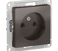 Механизм розетки 1-м СП ATLAS DESIGN без заземл. 16А мокко SchE