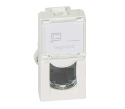 Механизм розетки комп. 1-м СП Mosaic 1мод. RJ45 CAT.5E FTP бел. Leg 78680/