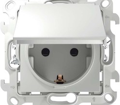 Механизм розетки 2К+З IP44 Push&Go Simon24 бел.