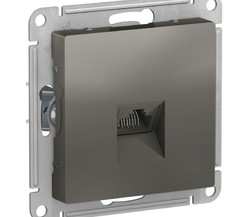 Механизм розетки компьютерной ATLAS DESIGN RJ45 сталь SchE