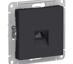 Механизм розетки компьютерной ATLAS DESIGN RJ45 карбон SchE
