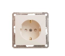 Механизм розетки 1-м СП W59 16А защ. шторки с заземл. сл. кость SchE (РС16-152-2-86)