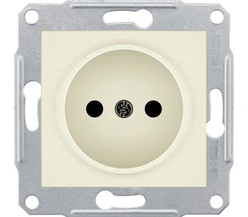 Механизм розетки 1-м СП Sedna 16А IP20 без заземл. без защ. шторок беж. SchE