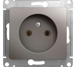 Механизм розетки 1-м СП Glossa 16А IP20 без заземл. платина SchE