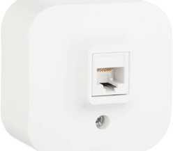 Розетка информационная 1-м ОП Quteo RJ45 CAT.5E UTP бел. Leg