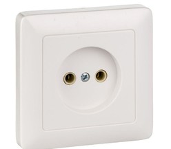 Розетка 1-м СП Хит 10А IP20 без заземл. бел. SchE