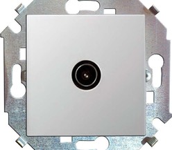 Механизм розетки TV СП Simon15 одиночная бел. Simon