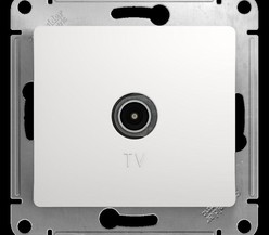 Механизм розетки TV 1-м СП Glossa 1DB бел. SchE