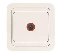 Розетка TV 1-м СП Mimoza 16А IP20 бел./бел. Makel