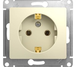 Механизм розетки 1-м СП Glossa 16А с заземл. беж. SchE
