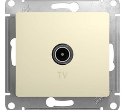 Механизм розетки TV 1-м СП Glossa 1DB беж. SchE