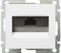 Механизм розетки информ. 1-м СП Valena RJ45-ISDN/интернет бел. Leg