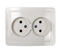 Розетка 2-м CLASSICO 2102 бел. ASD / IN HOME