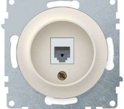 Механизм розетки комп. 1-м СП Florence 1xRJ45 кат.5e беж. 1E20701301 OneKeyElectro