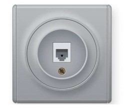 Механизм розетки комп. 1-м СП Florence 1xRJ45 кат.5e сер. 1E20701302 OneKeyElectro