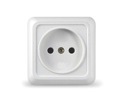 Розетка 1-м ОП Олимп 16А IP20 бел. Universal